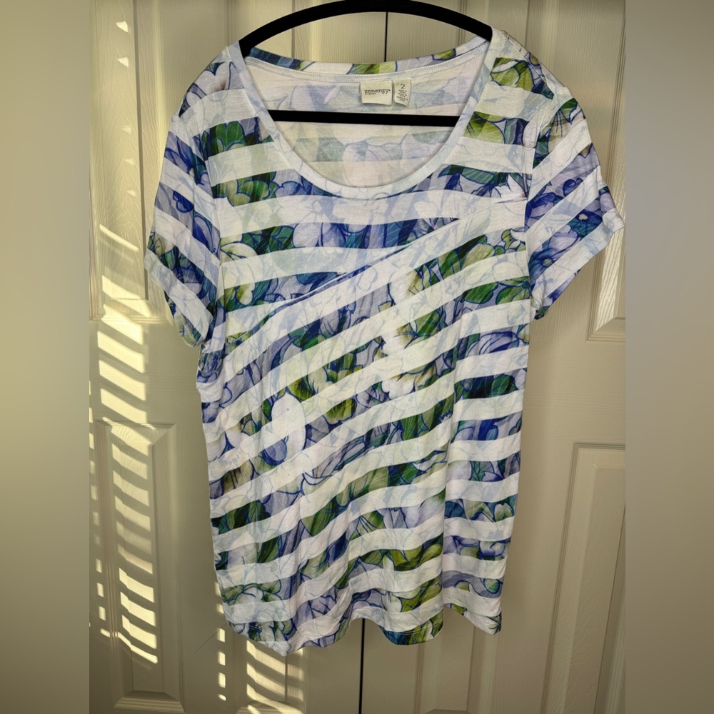 Chico’s Zenergy t-shirt short sleeves women’s size Lg (2)